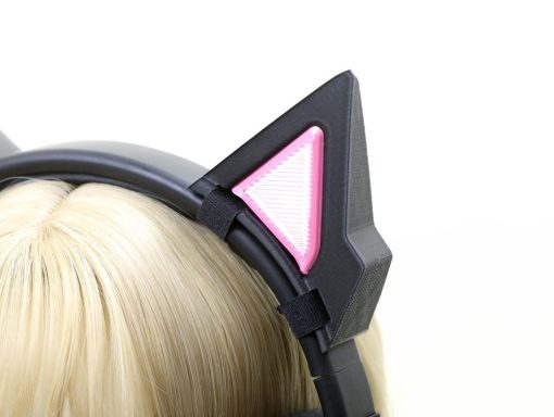 Cyber Mecha Cat Ears for Cyberpunk Headset Headband 3D for Cosplay Gamer Streamer Gift Cute