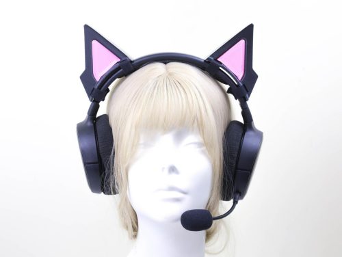 Cyber Mecha Cat Ears for Cyberpunk Headset Headband 3D for Cosplay Gamer Streamer Gift Cute
