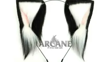 Cat Neko Ears Kitten Anime Headband for Cosplay Black
