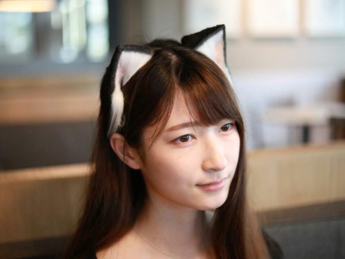 Cat Neko Ears Kitten Anime Headband for Cosplay Black