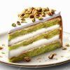 Pistachio Mousse Cake Slice