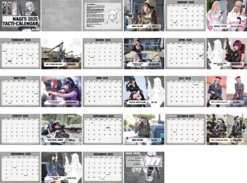 Maid Nagi 2025 Tactical Calendar