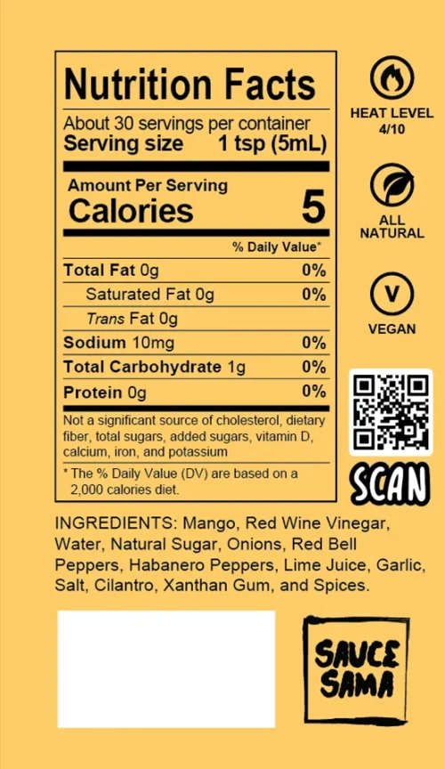 Mangero-chan Mango Habanero Anime Hot Sauce Bottle