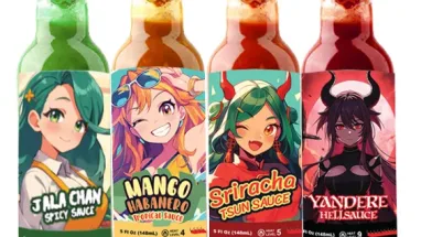 Sauce Sama Anime Hot Sauce 4 Bottle Combo Pack
