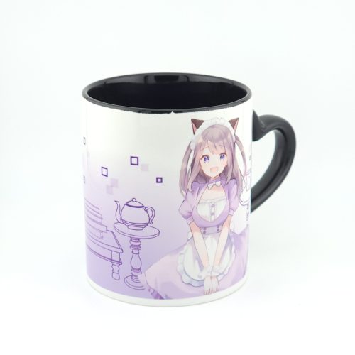 Maid Anime Catgirl Coffee Mug Arcane Maid Cafe 2024 Design with Heart Shaped Handle