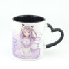 Maid Anime Catgirl Coffee Mug Arcane Maid Cafe 2024 Design with Heart Shaped Handle