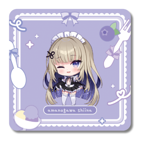 Amanogawa Shiina Drink Coaster Vtuber Phase Connect x Arcane Maid Cafe