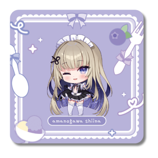 Chisaka Airi Drink Coaster Vtuber Phase Connect x Arcane Maid Cafe (Copy)