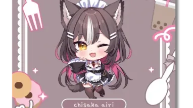 Chisaka Airi Drink Coaster Vtuber Phase Connect x Arcane Maid Cafe