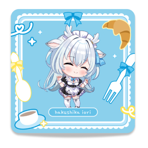 Hakushika Iori Drink Coaster Vtuber Phase Connect x Arcane Maid Cafe