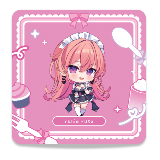 Hakushika Iori Drink Coaster Vtuber Phase Connect x Arcane Maid Cafe (Copy)