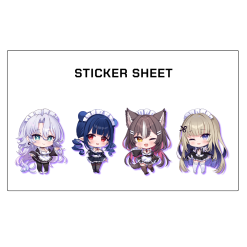 Phase Connect x Arcane Maid Cafe Chibi Sticker Sheet