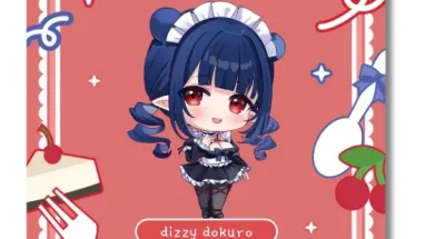 Dizzy Dokuro Drink Coaster Vtuber Phase Connect x Arcane Maid Cafe