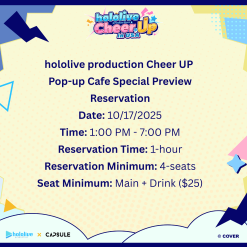 hololive production Cheer UP 4-seat Table Special Reservation Oct 17th