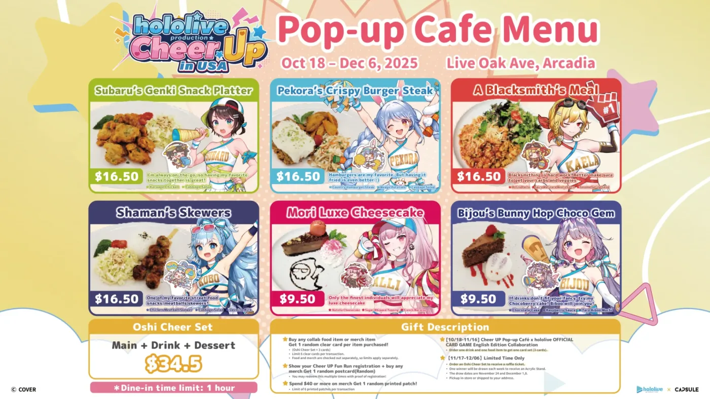 hololive production Cheer UP Pop-up Cafe and Cheer UP Fun Run in LA