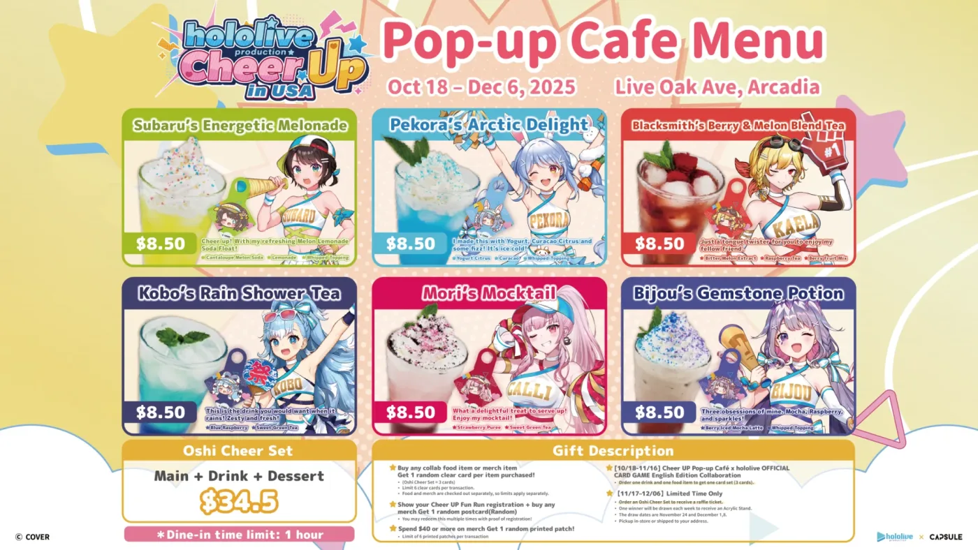 hololive production Cheer UP Pop-up Cafe and Cheer UP Fun Run in LA