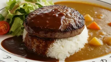 Moe Moe Hambagu Steak on Rice