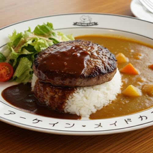 Moe Moe Hambagu Steak on Rice