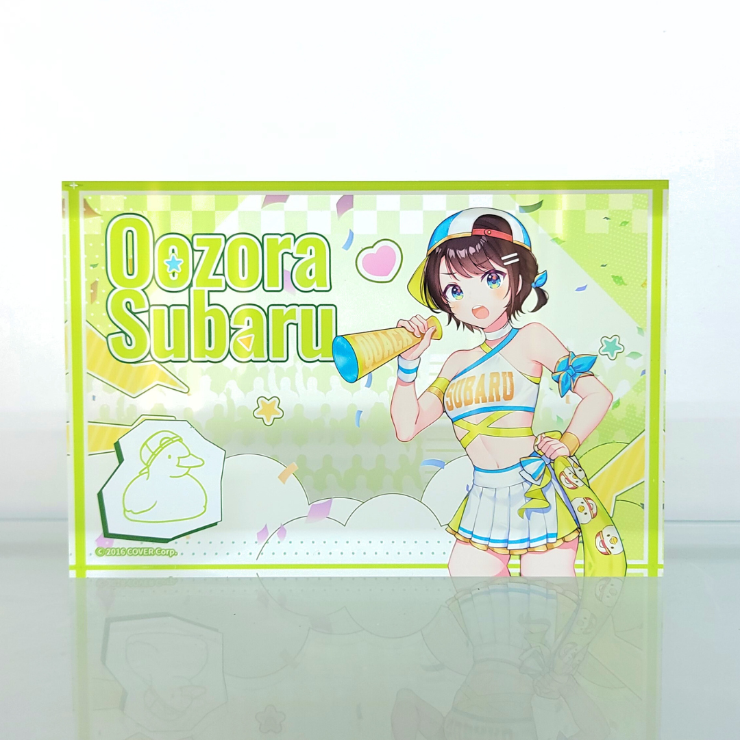 hololive production Cheer UP Oozora Subaru Acrylic Block Pop Up Cafe Exclusive