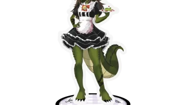 Kairyu Crocodile Maid Cafe Acrylic Standee Figurine