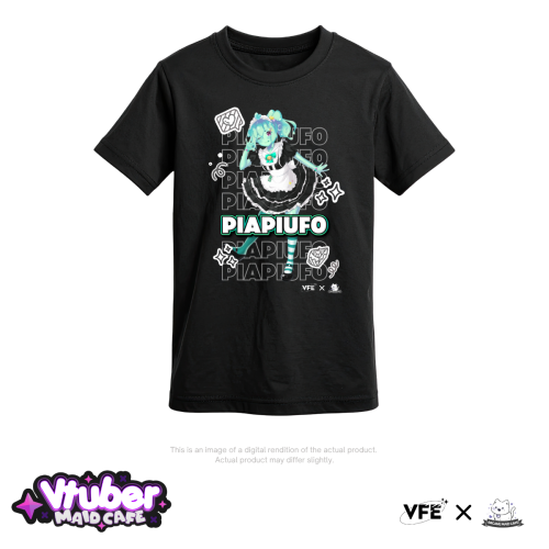 PiaPiUFO Maid VTuber Cafe T-Shirt