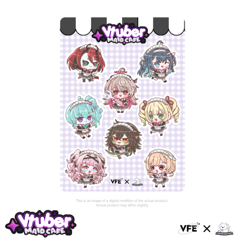 Vtuber Maid Cafe Indie Party Vol 1 Sticker Sheet
