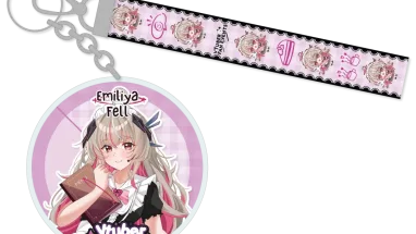Emiliya Fell Maid Cafe Lanyard Keychain