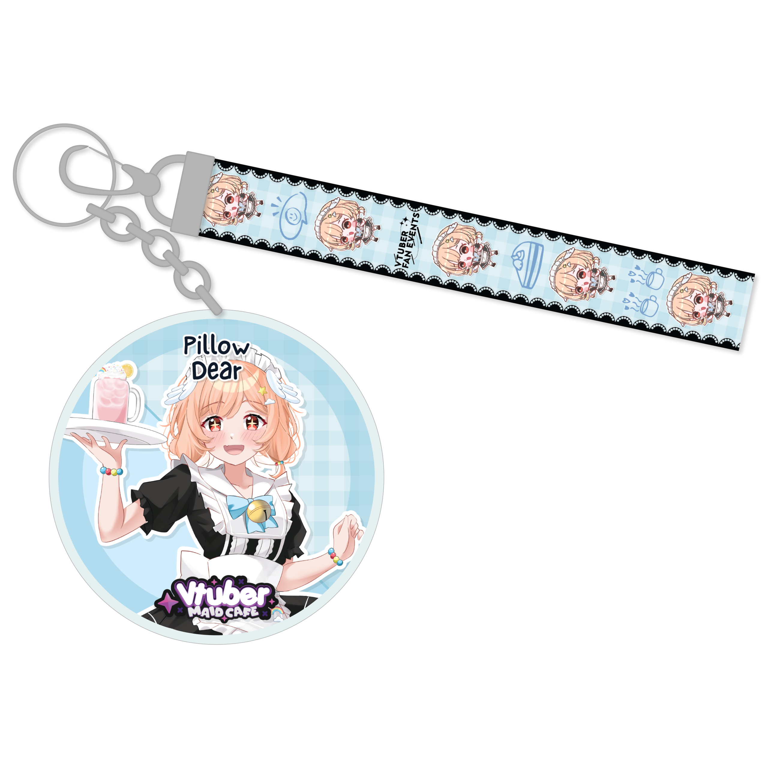 PillowDear Maid Cafe Lanyard Keychain