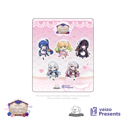 VTuber Idol Maid Garden Maid Cafe Sticker Sheet