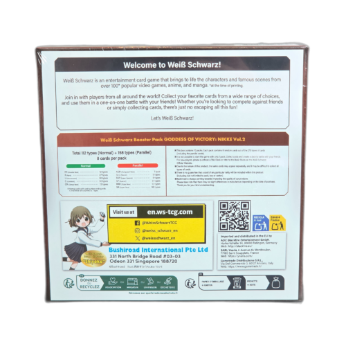Weiss Schwarz NIKKE Vol.2 English booster box - back