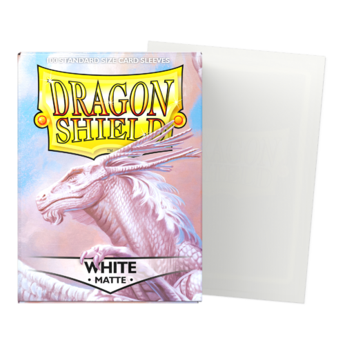 Dragon Shield Standard Matte Sleeves – White (100ct)
