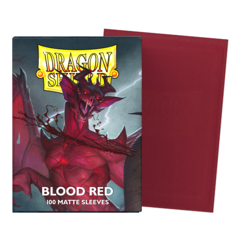 Dragon Shield Standard Matte Sleeves – Blood Red (100ct)