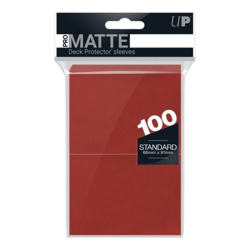 Ultra PRO PRO-Matte Standard Deck Protector Sleeves – Red (100ct)