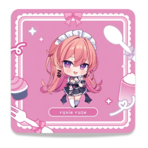 Runie Ruse Drink Coaster Vtuber Phase Connect x Arcane Maid Café