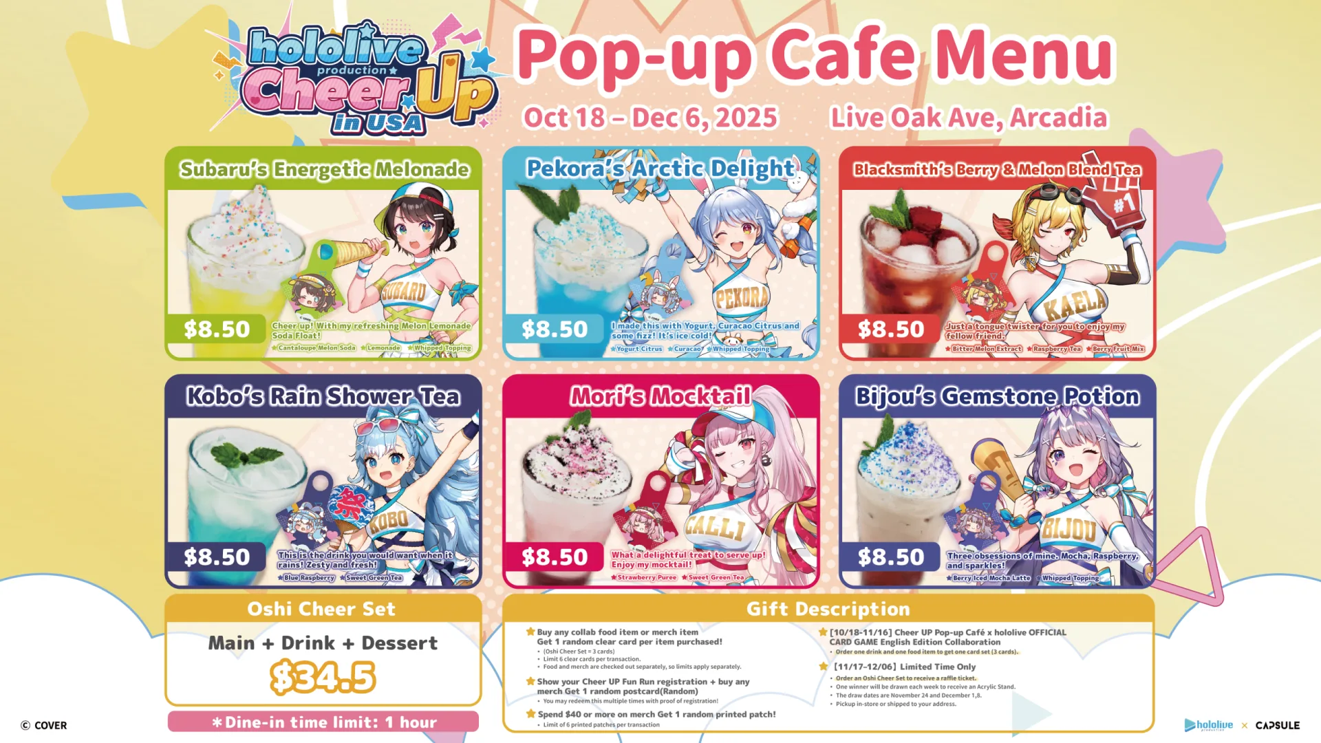 hololive production Cheer UP Pop-up Cafe and Cheer UP Fun Run in LA