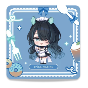 Erina Makina Drink Coaster Vtuber Phase Connect x Arcane Maid Café