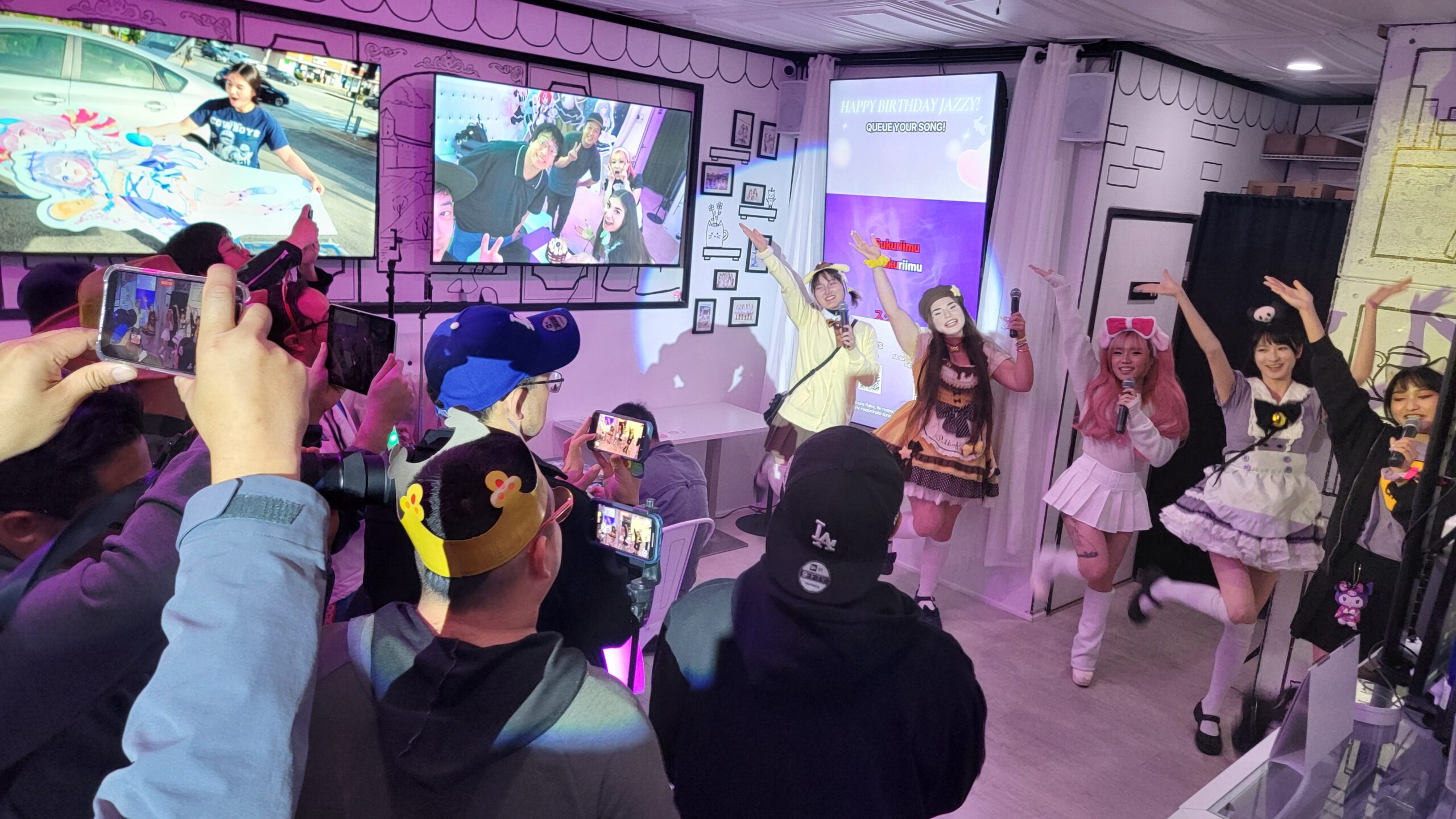 Akihabara-style maid café karaoke show in Los Angeles