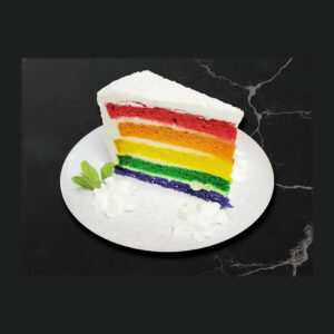 Niji Rainbow Cake Slice at Arcane Maid Café in Arcadia