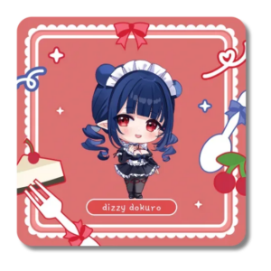 Dizzy Dokuro Drink Coaster Vtuber Phase Connect x Arcane Maid Café